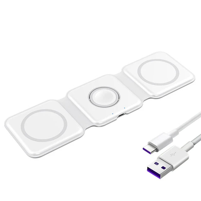 Premium Magnetic Folding 3 in 1 Wireless Charging Station