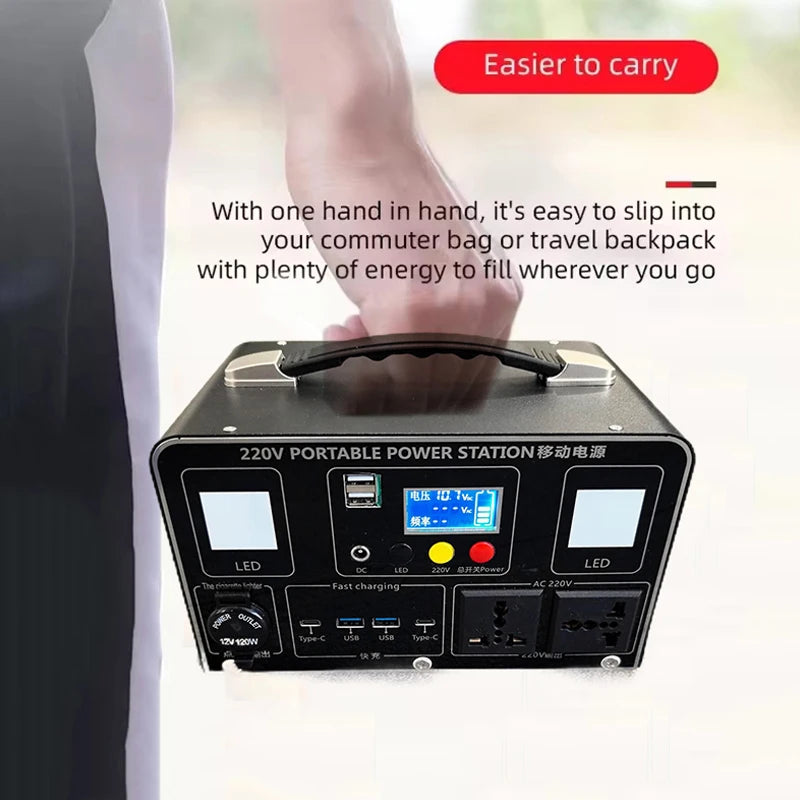 Estación de energía portátil premium con carga rápida para camping y laptop