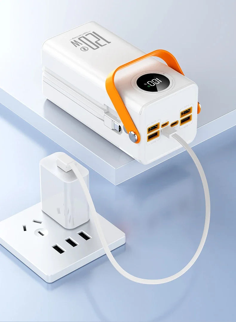 Premium Power Bank with 4 Built in Cables for Outdoor & Travel