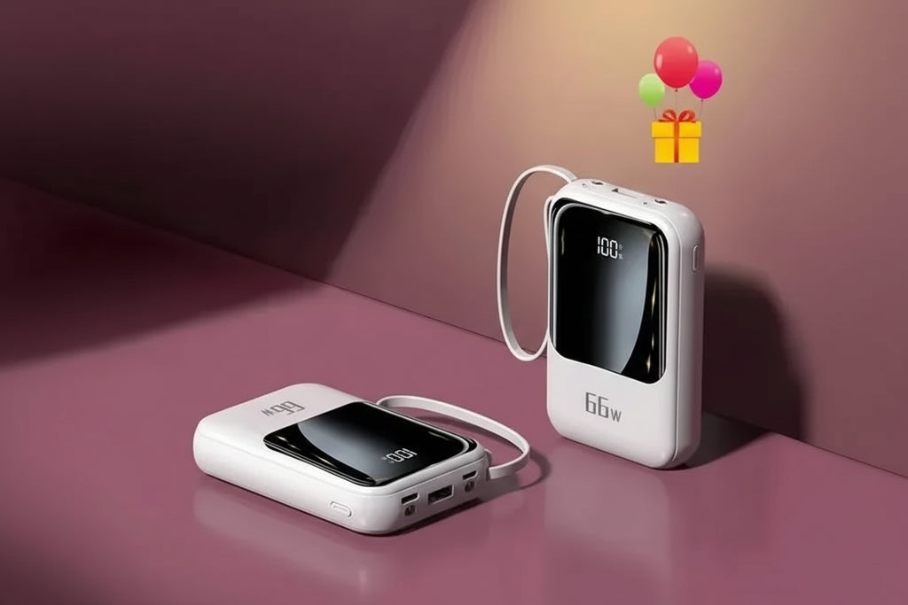 Power Bank premium con cables integrados