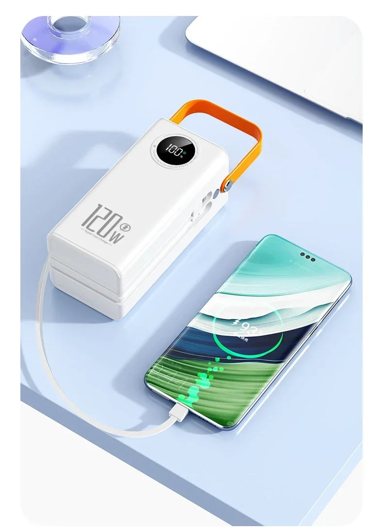Premium Power Bank with 4 Built in Cables for Outdoor & Travel