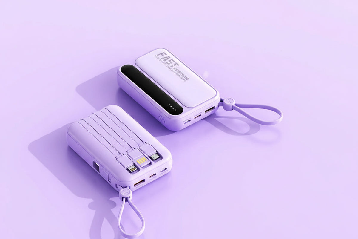 Power Bank Premium con cables 4 en 1 y pantalla digital