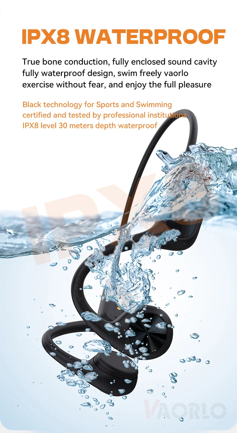 Premium Waterproof Bone Conduction Swimming Headphones