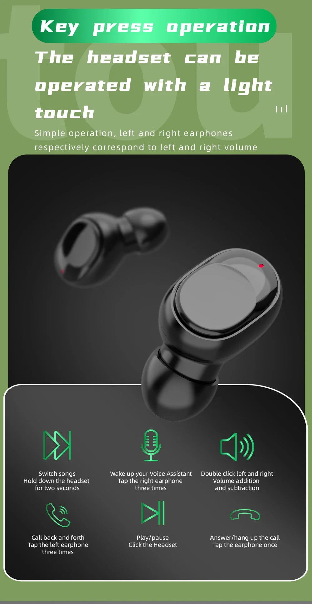 Premium TWS Wireless Sports Earbuds