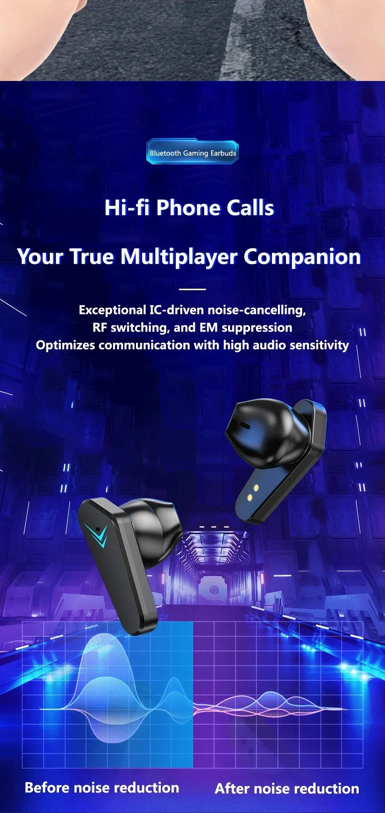 Premium TWS Earphones Wireless Gaming Earbuds
