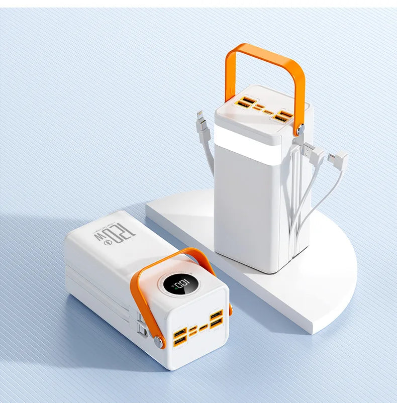 Premium Power Bank with 4 Built in Cables for Outdoor & Travel