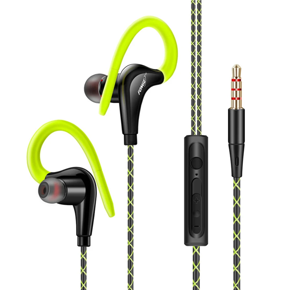 Premium Wired Sports Earbuds with Ear Hooks