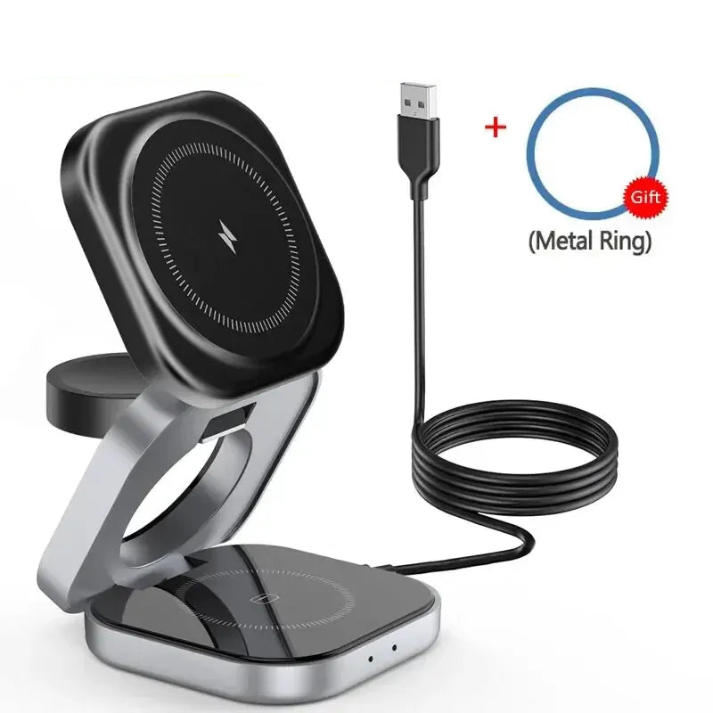 Premium 3-in-1 Foldable Magnetic Wireless Charger