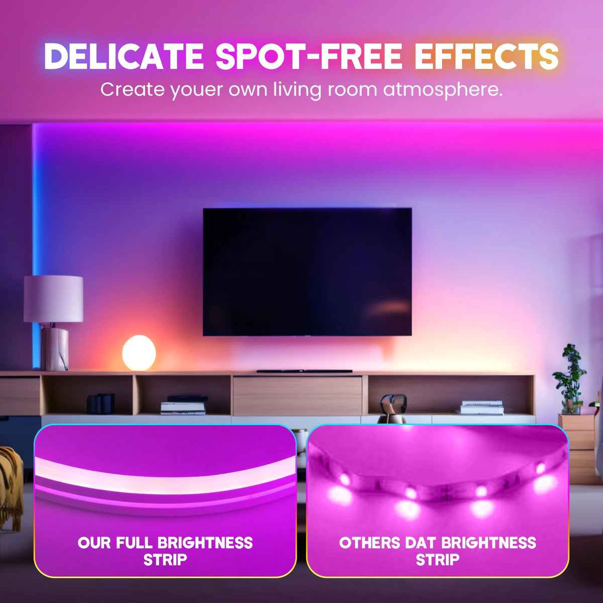 Premium RGB LED Neon LED Strip Light with Music Sync