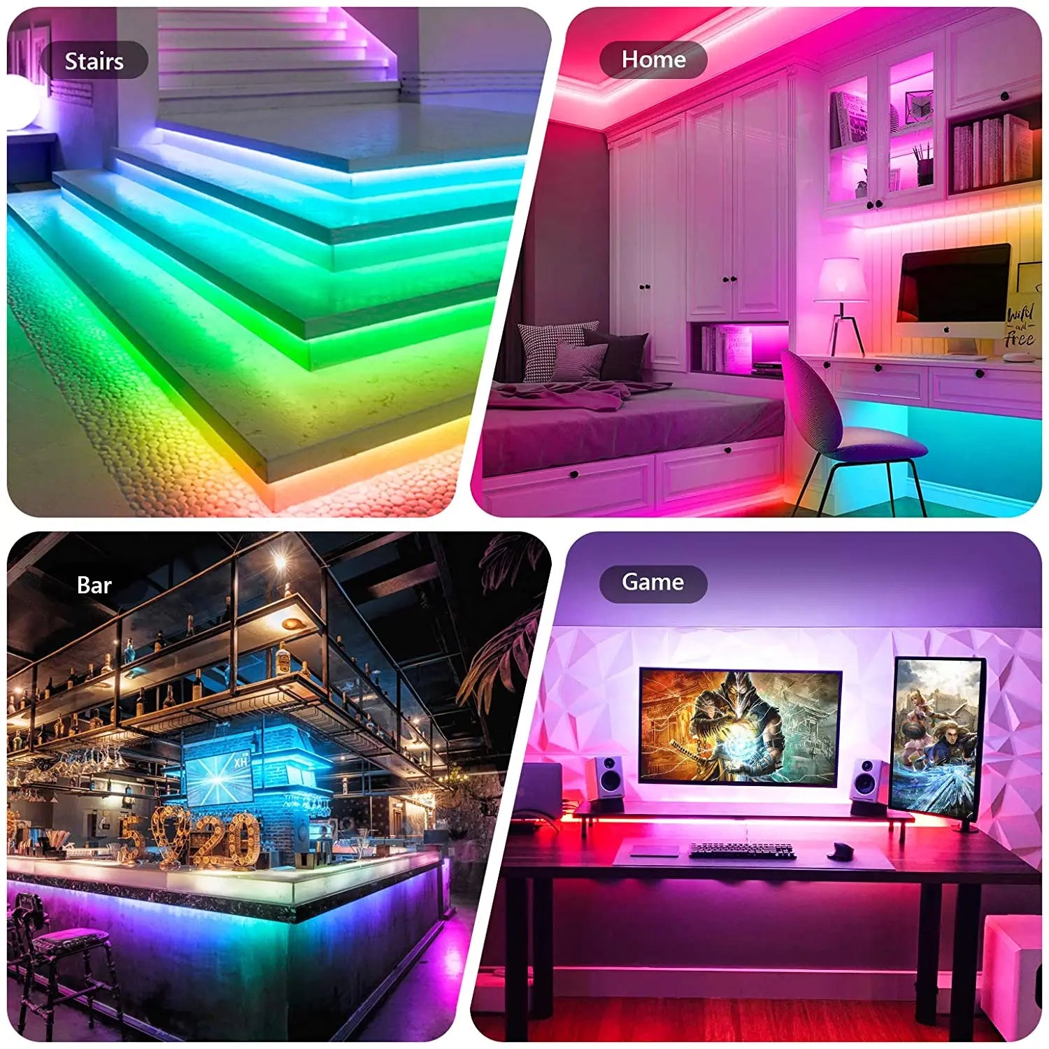 Premium RGBIC Dreamcolor Smart Strip Lights with Music Sync