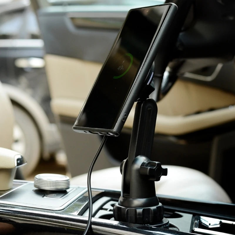Premium MagSafe Wireless Car Charger Cup Holder Mount