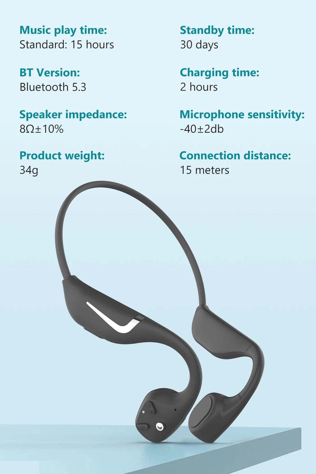 Premium Bone Conduction Bluetooth Headphones for Sports & Cycling