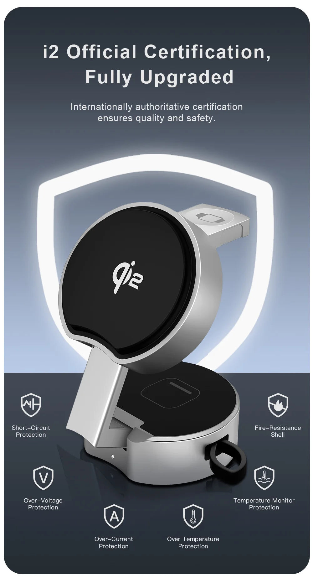 Premium Qi2 3 in 1 Foldable Magnetic Wireless Charger Stand