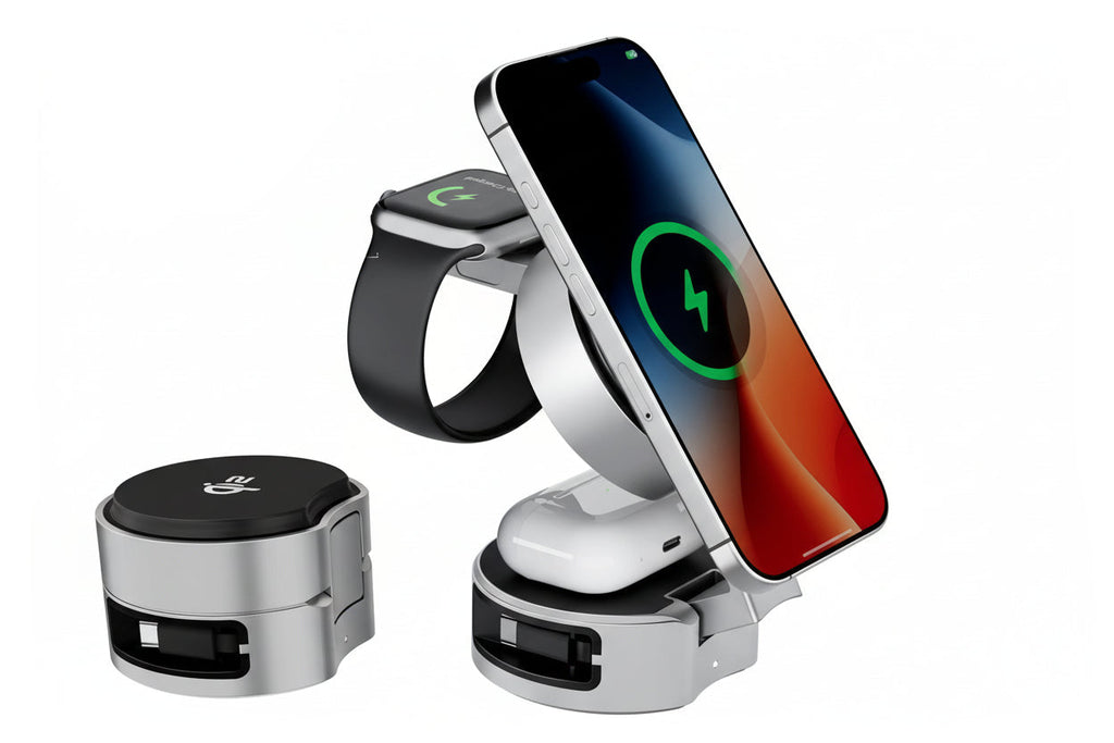 Premium Qi2 3 in 1 Foldable Magnetic Wireless Charger Stand