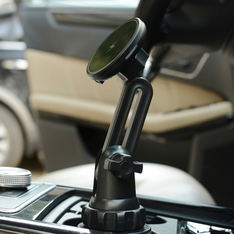 Soporte para portavasos con cargador inalámbrico MagSafe premium para coche