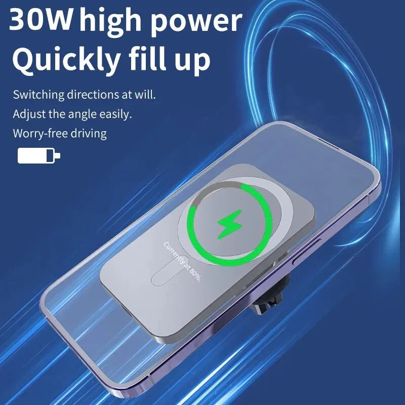 Premium MageSafe Magnetic Wireless Car Charger mount