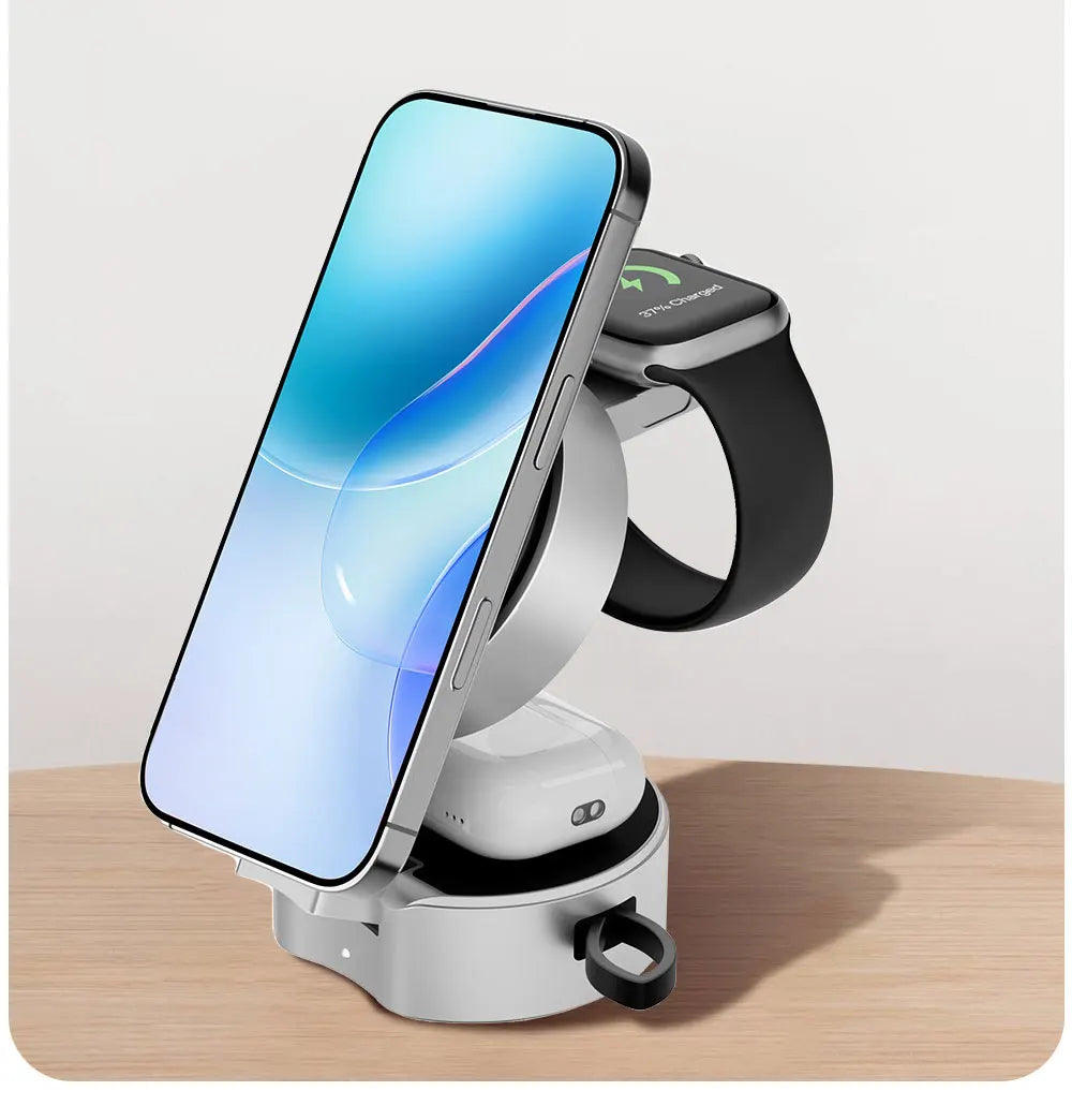 Premium Qi2 3 in 1 Foldable Magnetic Wireless Charger Stand