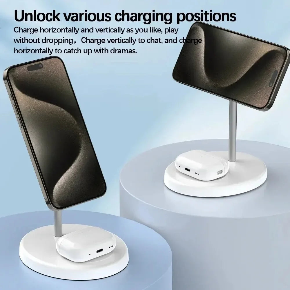 Premium 2 in 1 Magnetic Wireless Charging Stand