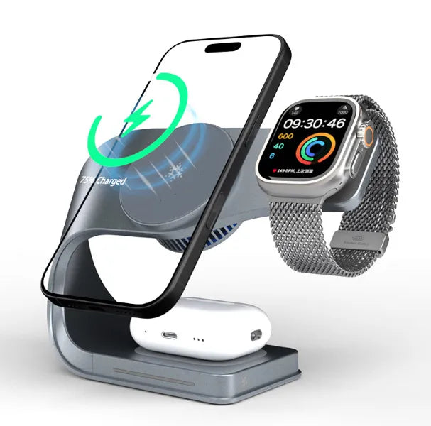 Premium 3 in 1 Magnetic Wireless Charging Station