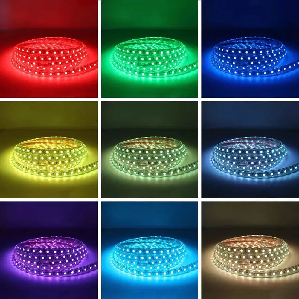 Tira de luces LED RGB premium impermeable con cambio de color