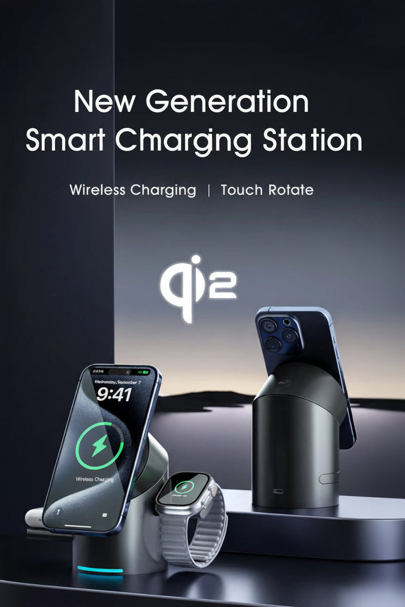 Premium Qi2 3 in 1 Magnetic Wireless Charger