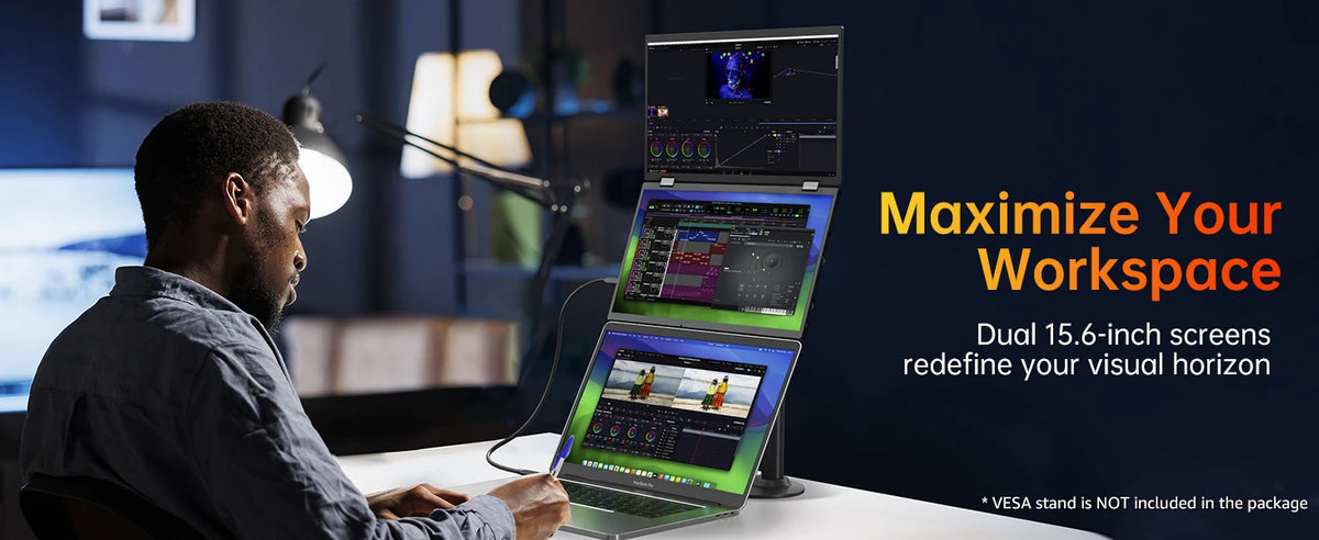 Premium 15.6 Inch Dual Portable Monitor