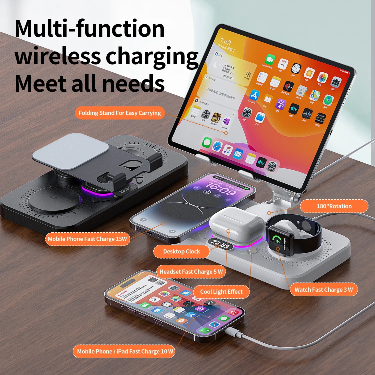 Premium Foldable Magnetic Wireless Charging Station