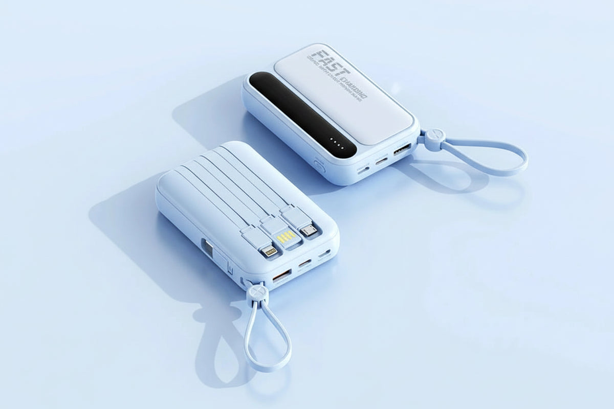 Power Bank Premium con cables 4 en 1 y pantalla digital