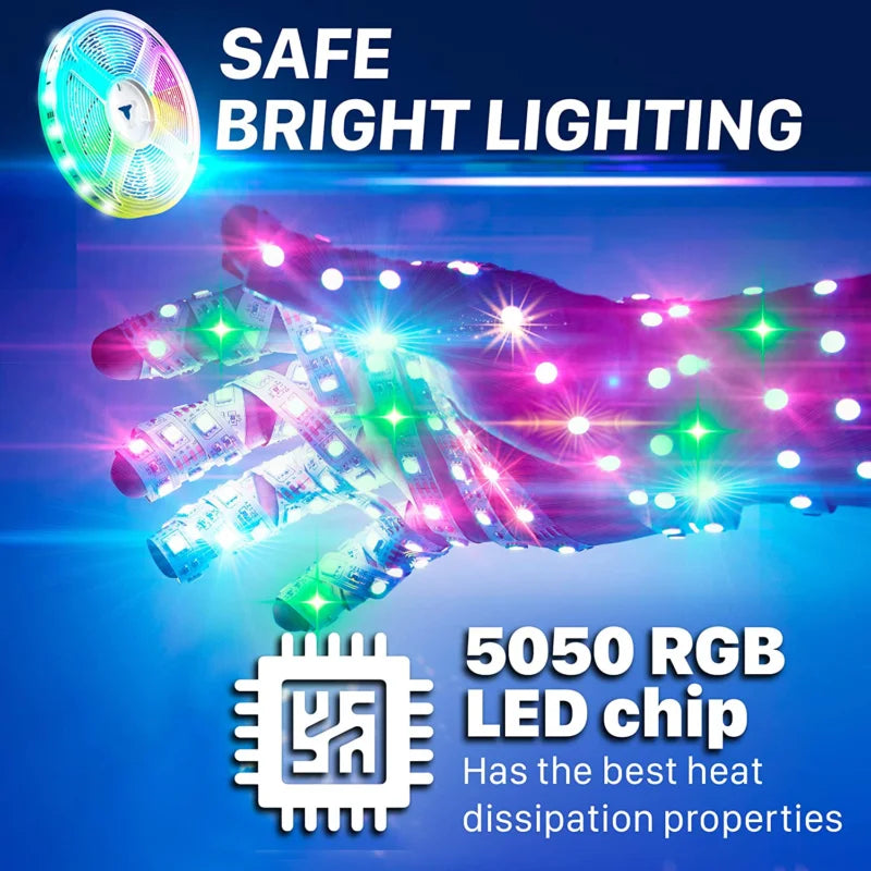 Tiras de luces LED inteligentes Premium RGBIC Dreamcolor con sincronización musical