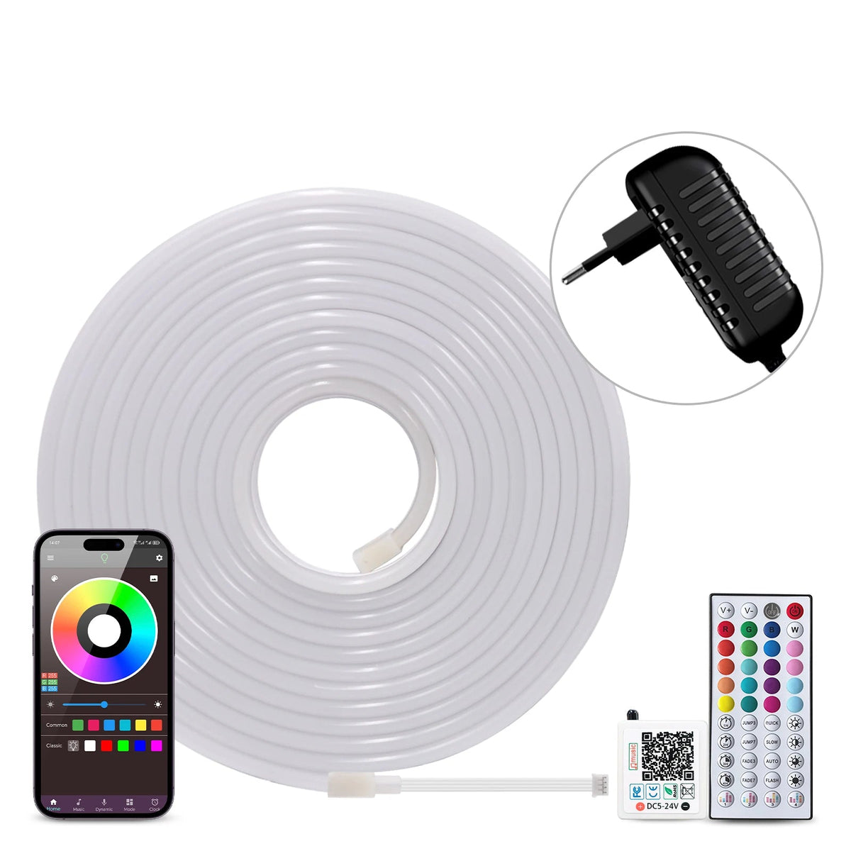 Premium RGB LED Neon LED Strip Light with Music Sync