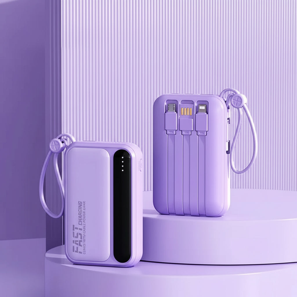 Power Bank Premium con cables 4 en 1 y pantalla digital