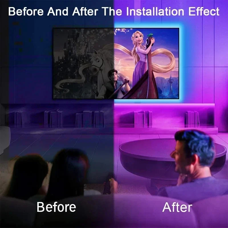Tiras de luces LED RGB premium con sincronización de música