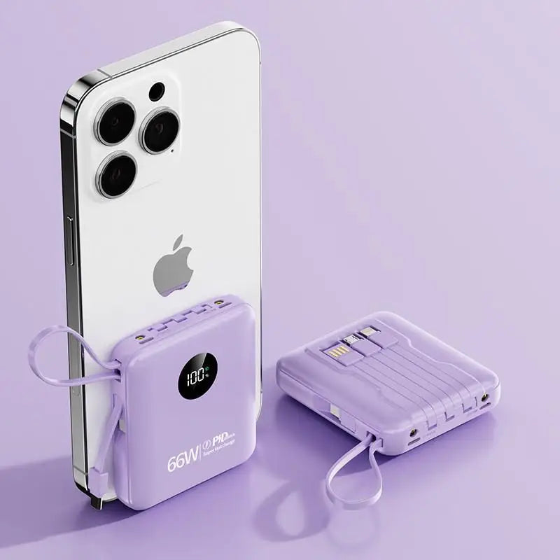 Power Bank Premium con cables integrados y carga rápida