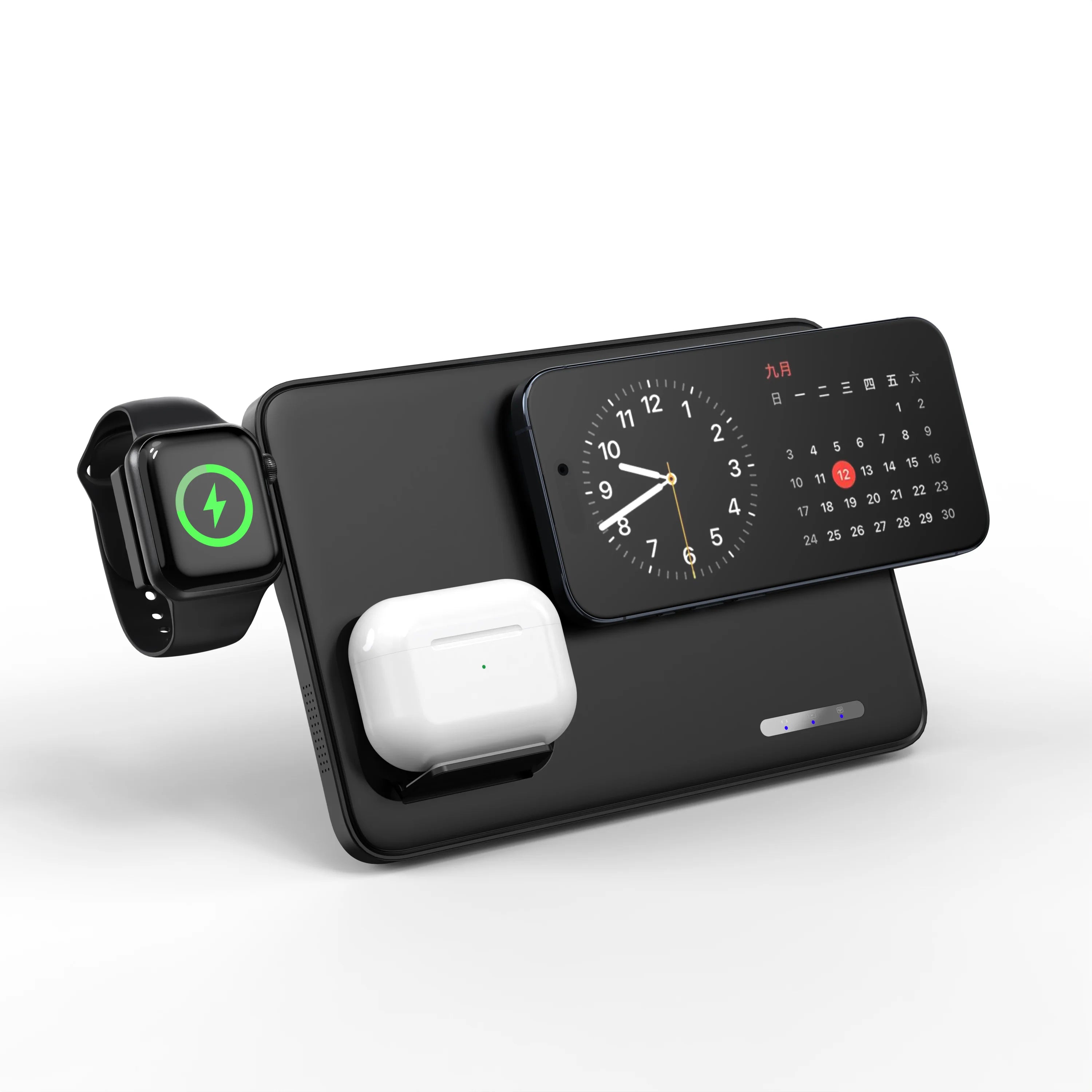 Premium Qi2 3 in 1 Foldable Magnetic Wireless Charger Stand