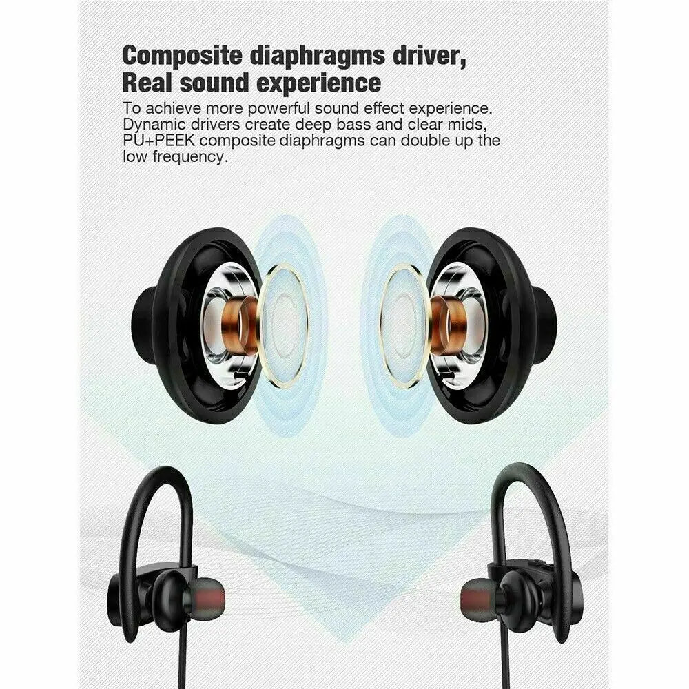 Auriculares deportivos inalámbricos premium con banda magnética para el cuello