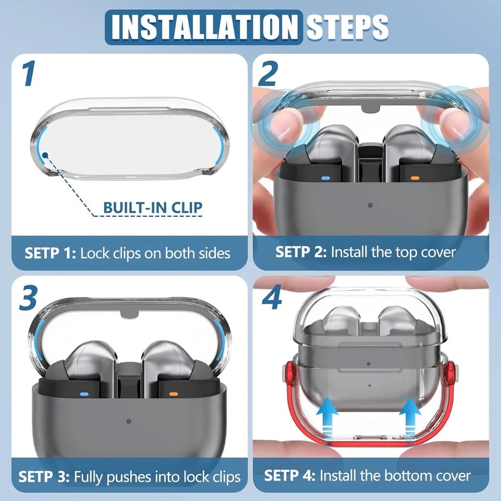 Premium Clear Case for Wireless Earbuds