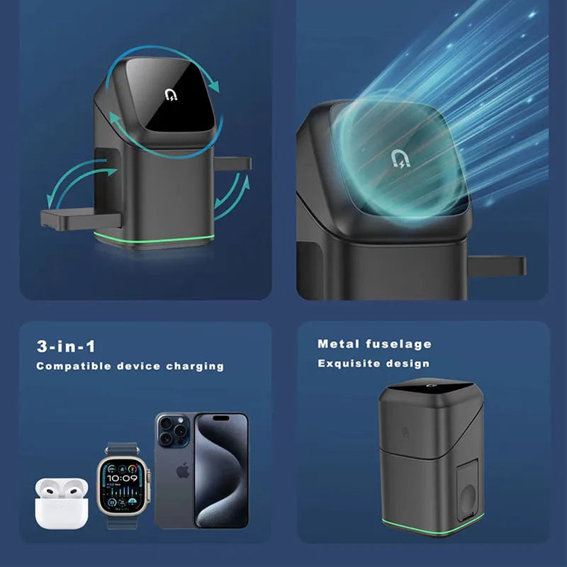 Premium Qi2 Magnetic 3 in 1 Wireless Charing Stand