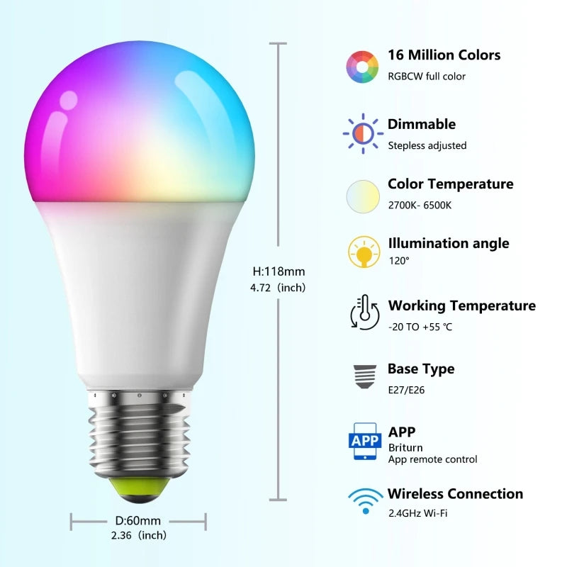 Premium Smart RGB LED Bulb with Music Sync