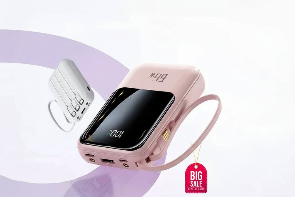 Power Bank premium con cables integrados