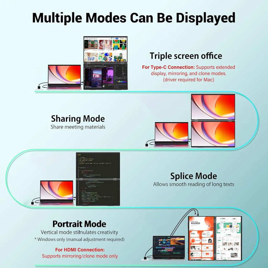 Premium 15.6 Inch Dual Portable Monitor