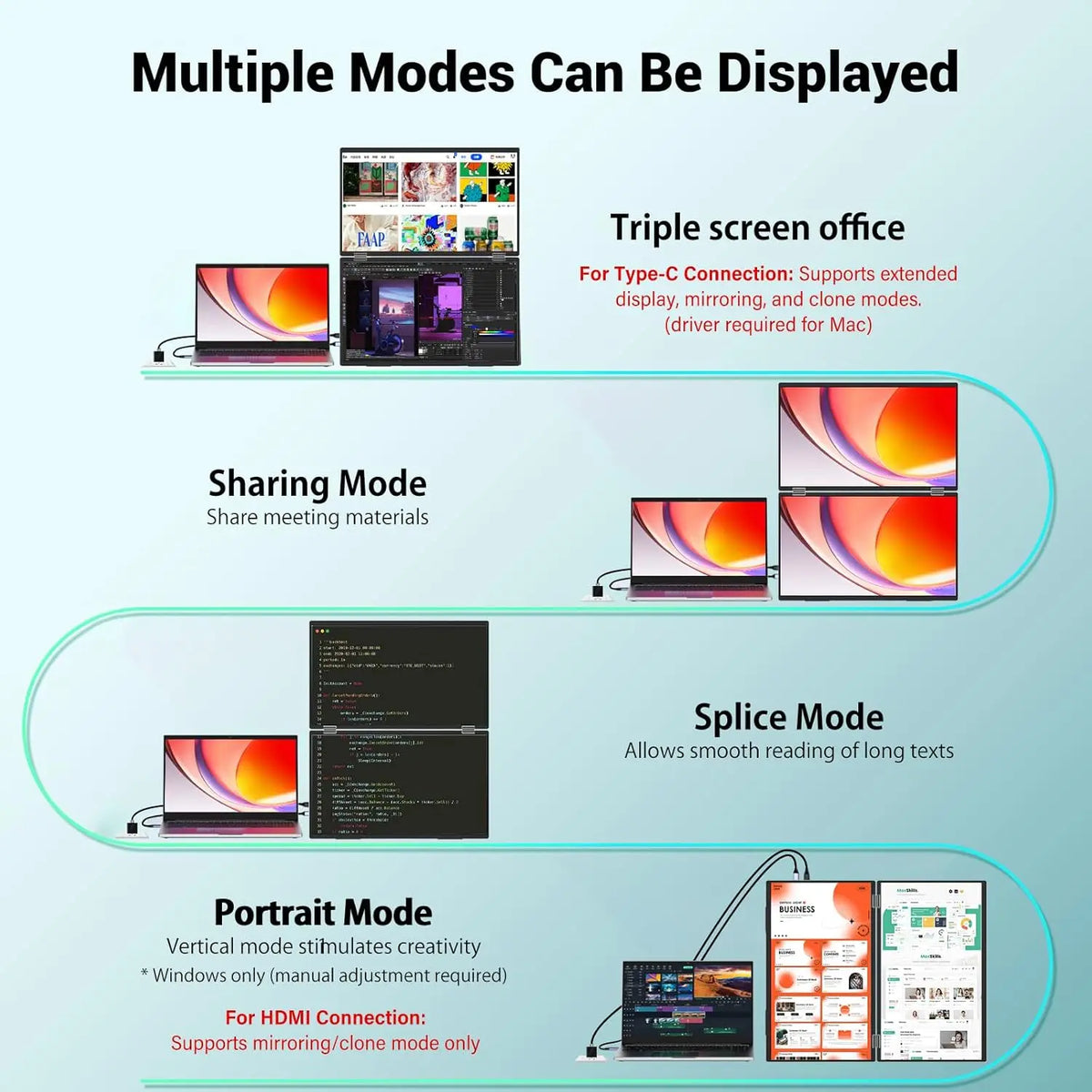 Premium 15.6 Inch Dual Portable Monitor