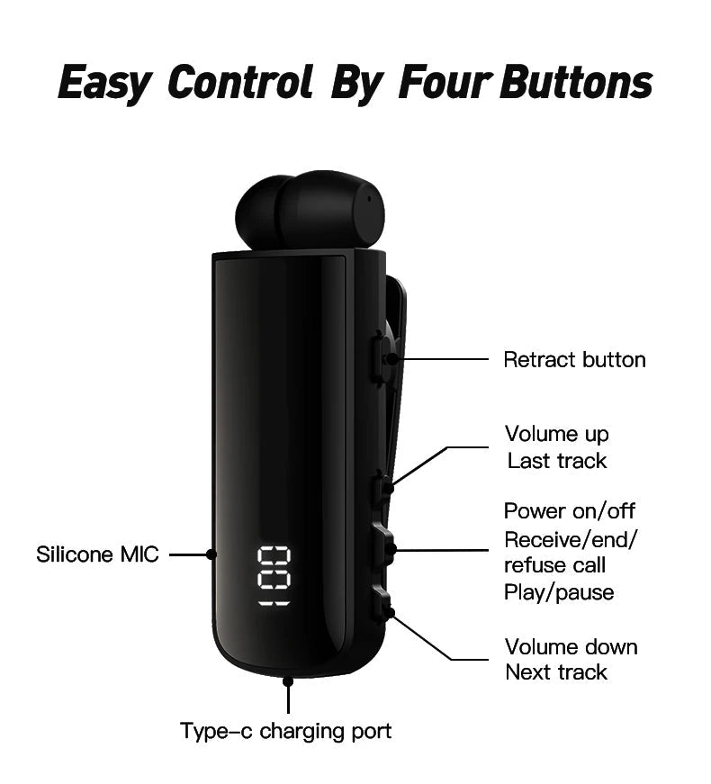 Premium Clip On Wireless Sports Earphones