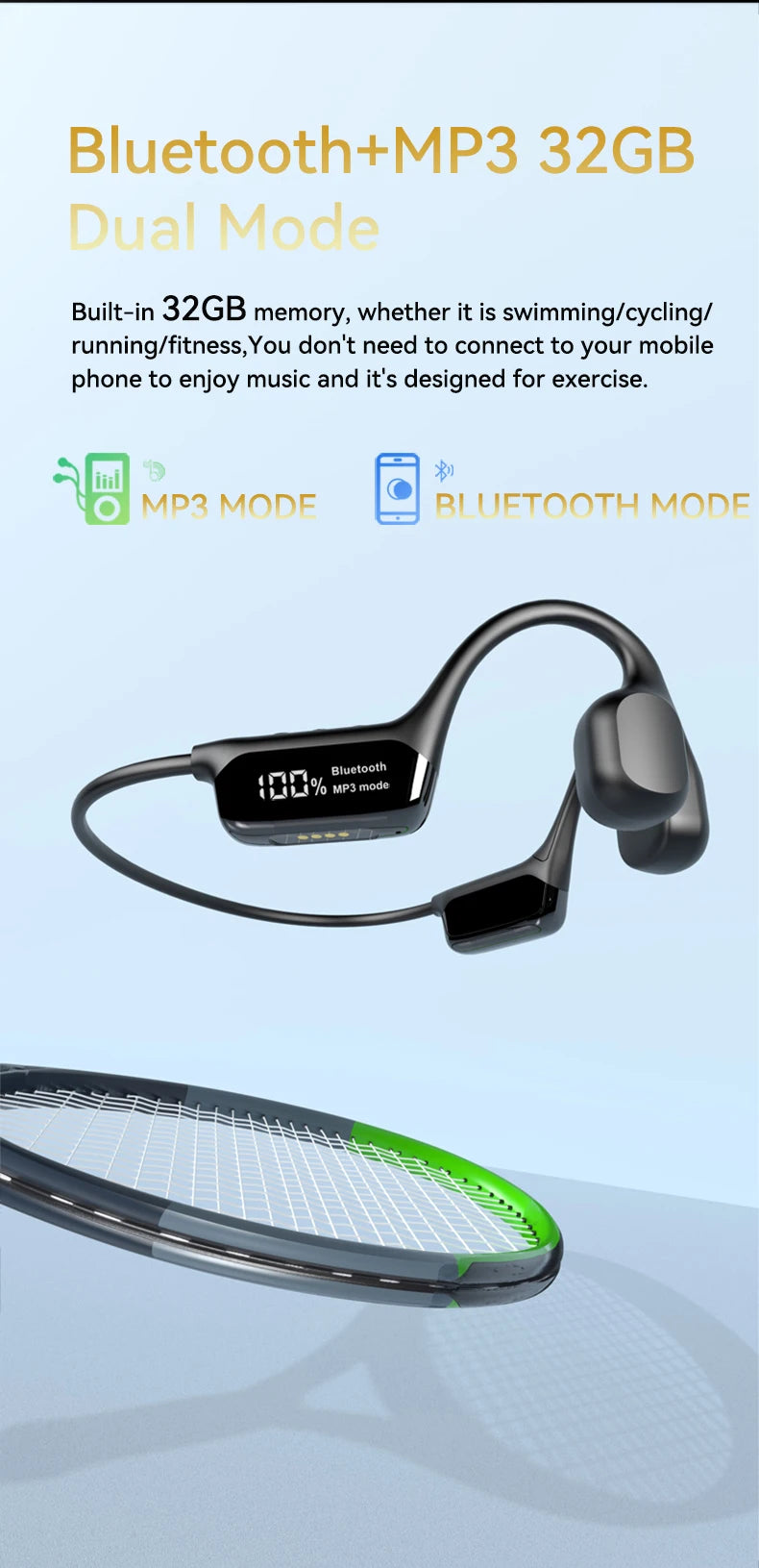 Premium Waterproof Bone Conduction Swimming Headphones