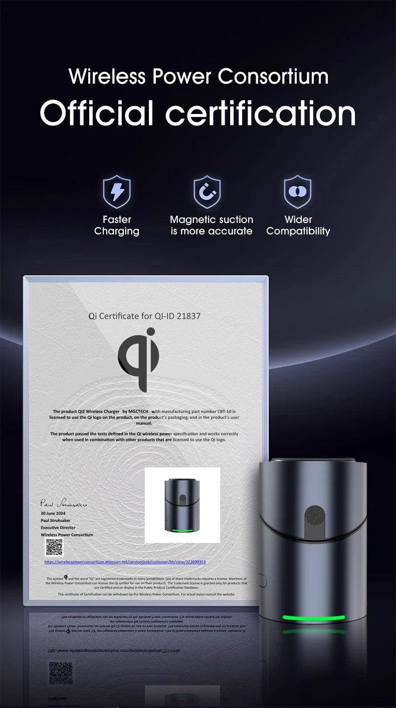 Premium Qi2 3 in 1 Magnetic Wireless Charger