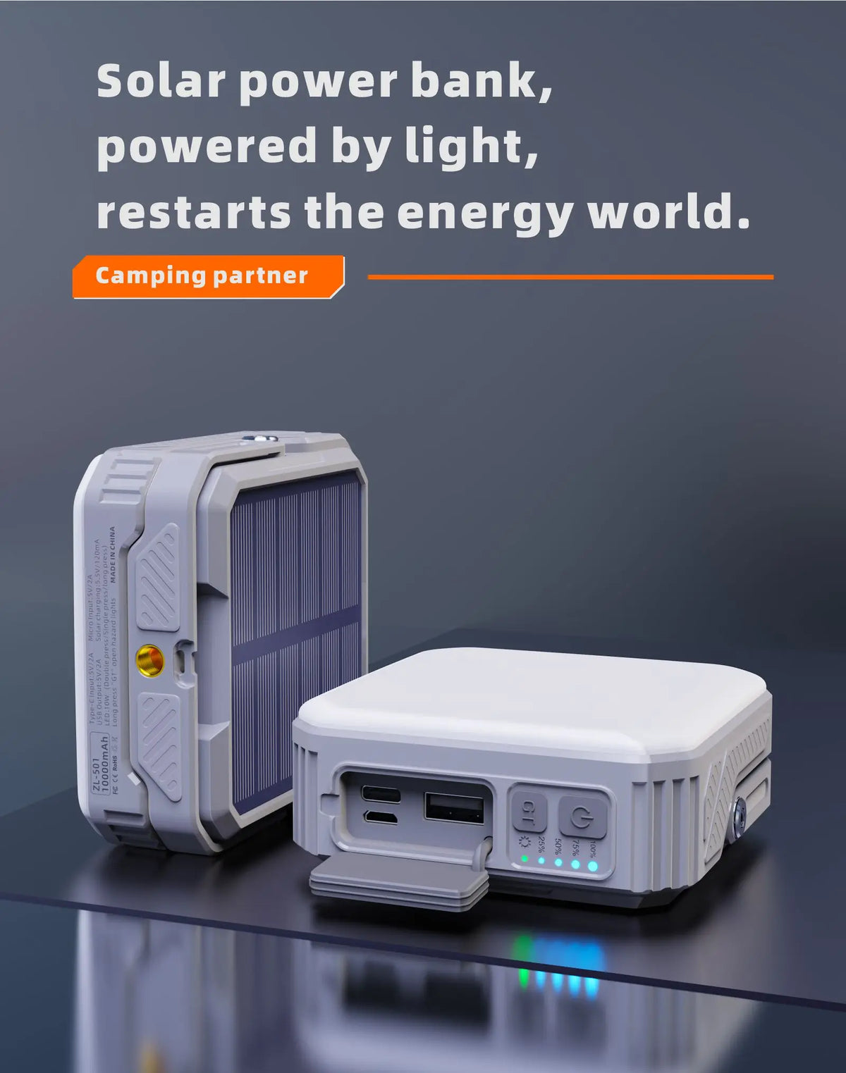 Batería solar premium para exteriores y camping