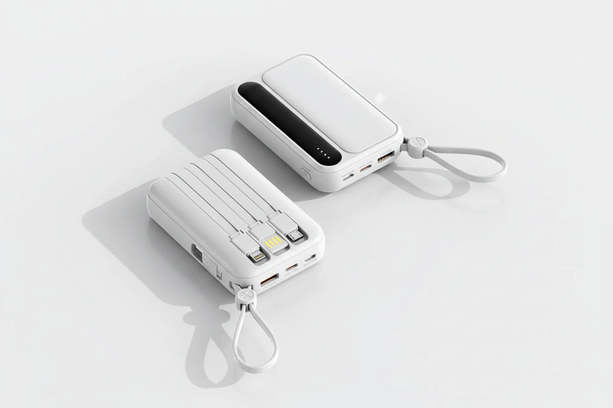 Power Bank Premium con cables 4 en 1 y pantalla digital