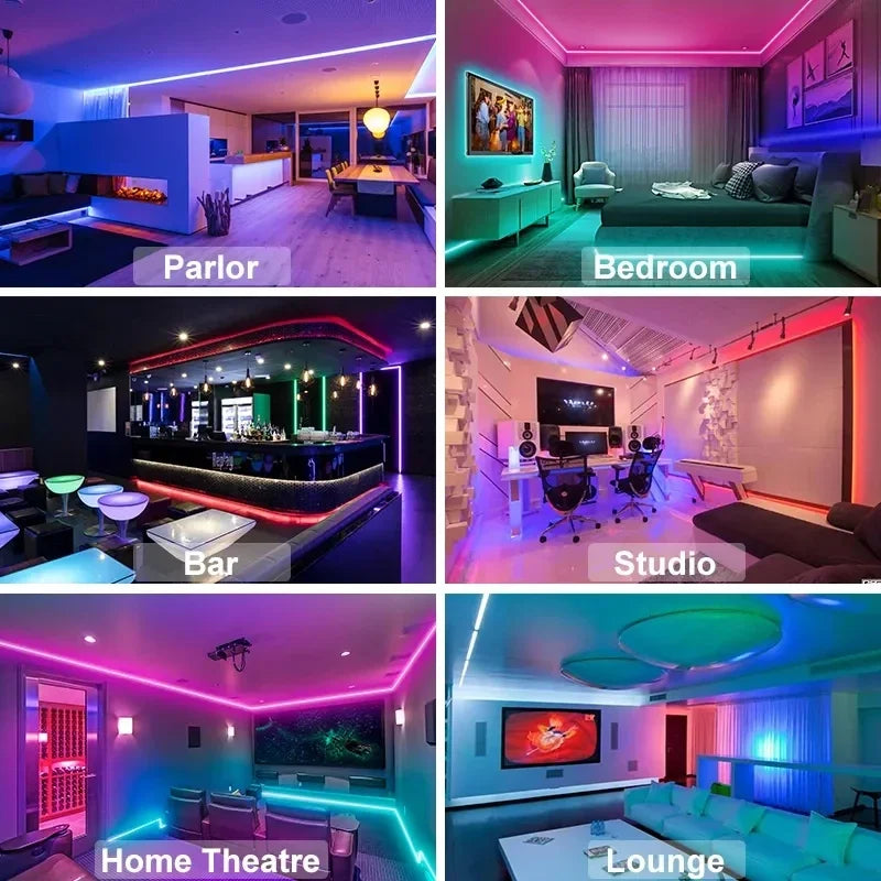Tiras de luces LED RGB premium con sincronización de música