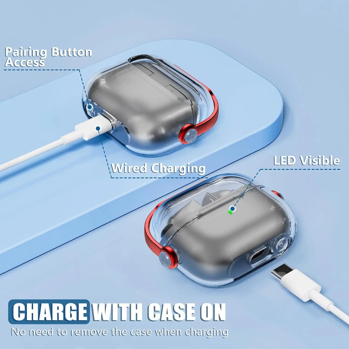 Premium Clear Case for Wireless Earbuds