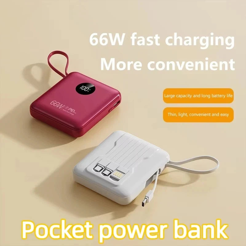 Power Bank Premium con cables integrados y carga rápida