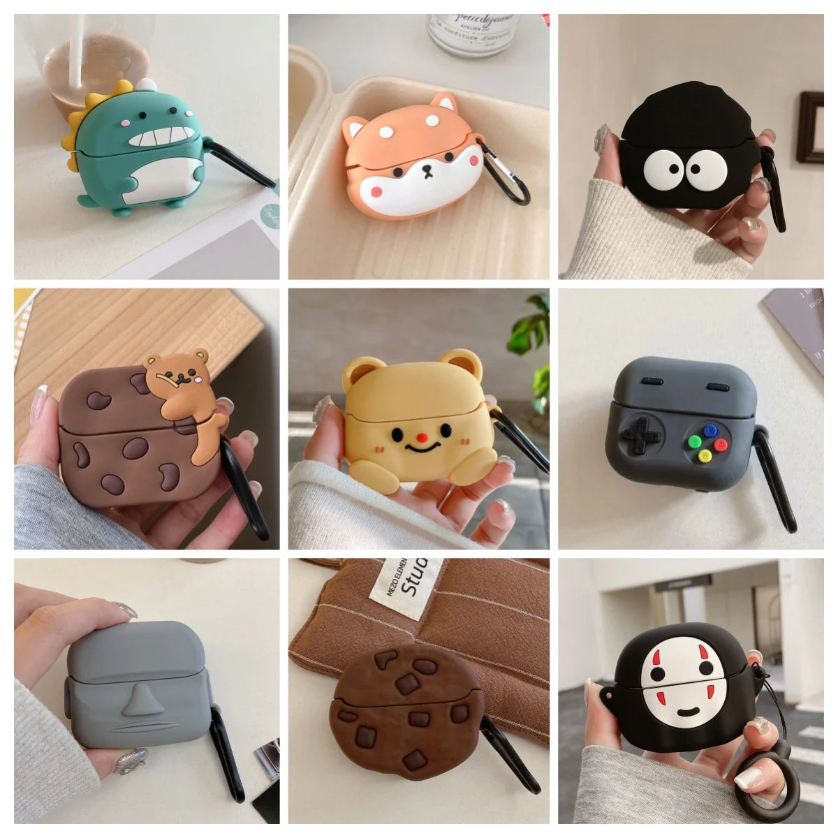Premium 3D Cartoon Silicone Case for Wireless Earbuds